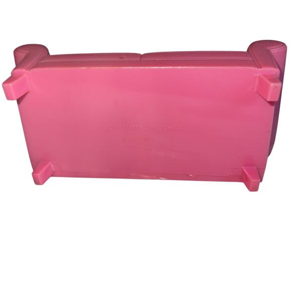 Fisher Price Mattel Loving Family Dollhouse Furniture Pink Plastic Couch 2004 - Picture 2 of 5
